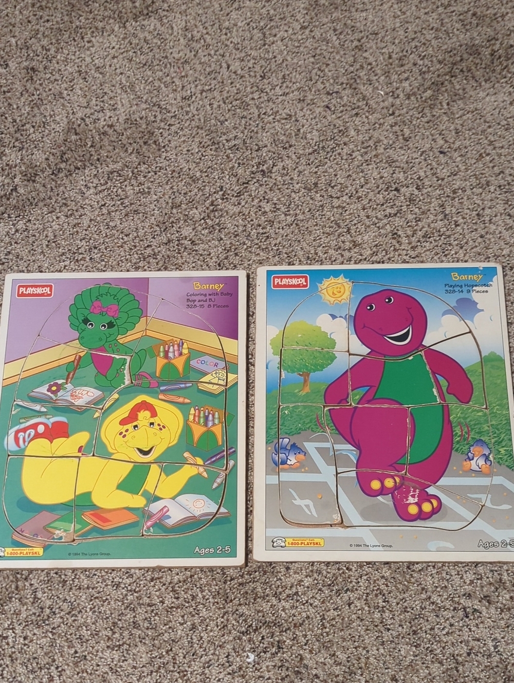 Barney Kids Puzzle Set - Purple & Yellow